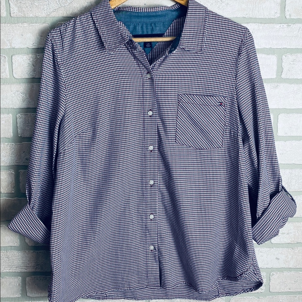 Tommy Hilfiger Button Down Houndstooth Shirt